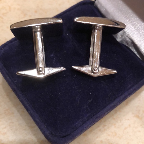 Sterling rectangular cuff links. - Picture 3 of 4